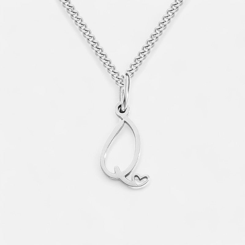 Heart Initial Pendant Necklace