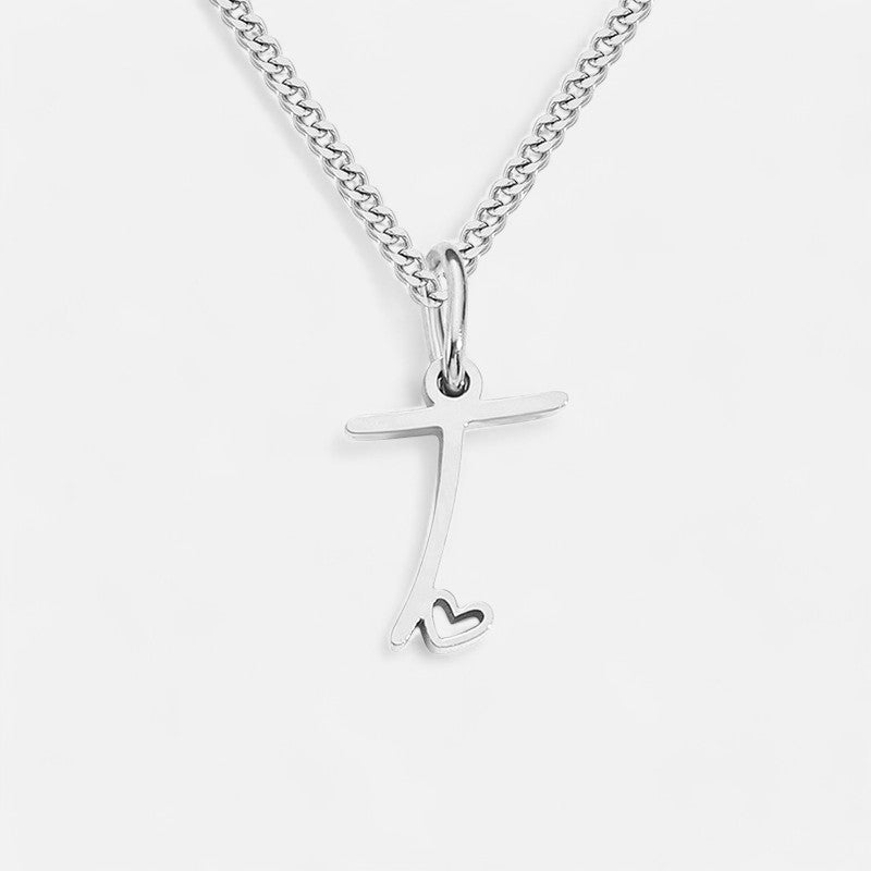 Heart Initial Pendant Necklace