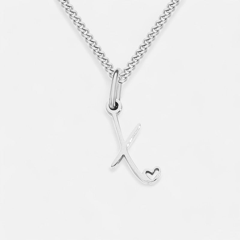 Heart Initial Pendant Necklace