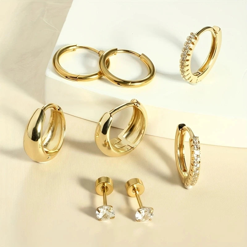 Hypoallergenic Thick Earrings Cartilage Jewelry Set