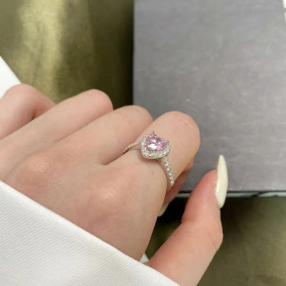 Sterling Silver Aurora Heart Ring - Dolce Vincita