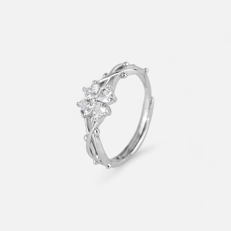 Sterling Silver Blooming Vine Ring - Dolce Vincita