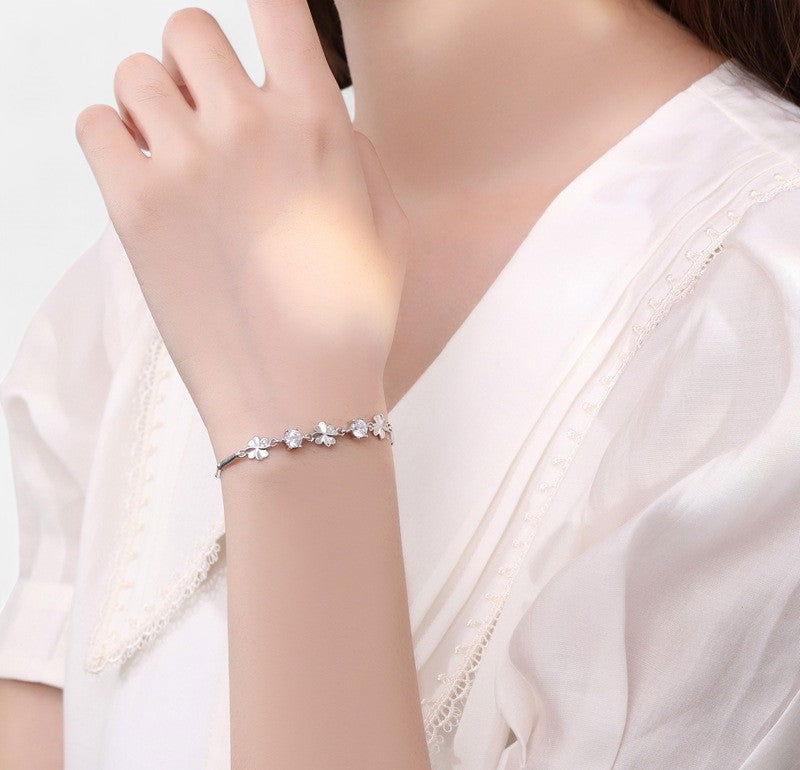 Sterling Silver Blossom Charm Bracelet - Dolce Vincita