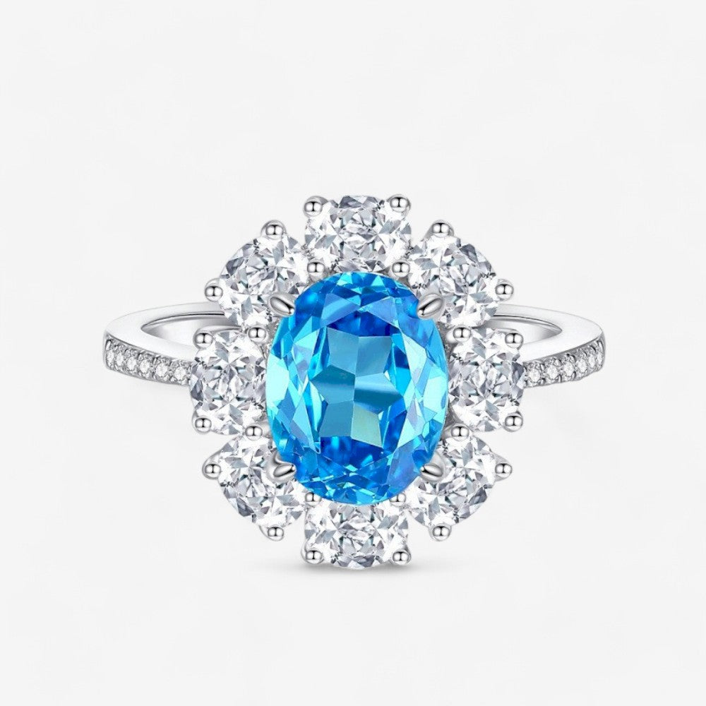 Sterling Silver Blossom Halo Ring - Dolce Vincita