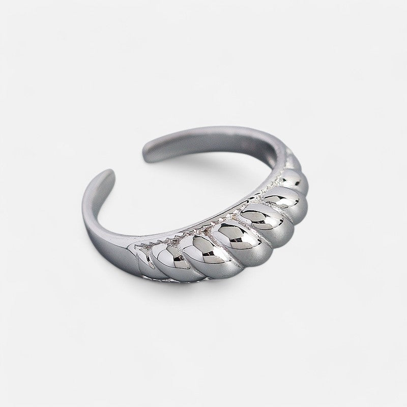 Sterling Silver Braided Open Ring - Dolce Vincita