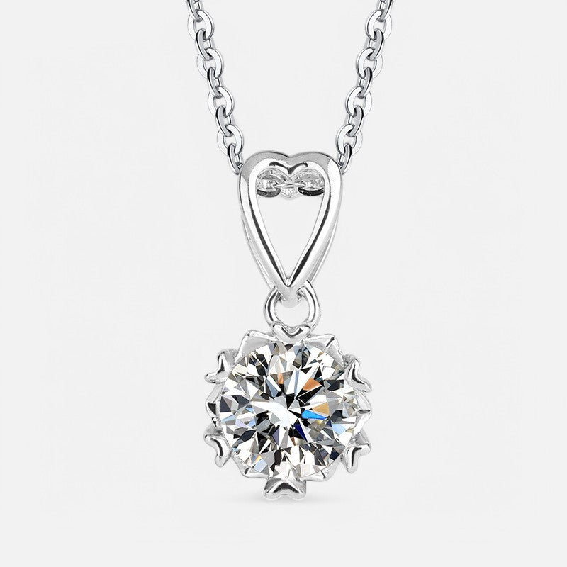 Sterling Silver Celeste Heart Pendant Necklace - Open Jewellery