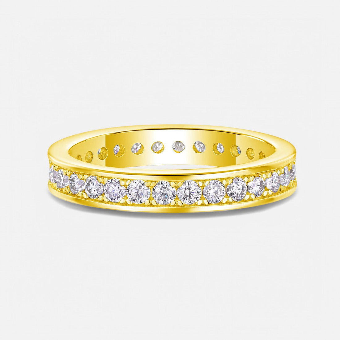 Sterling Silver Channel Eternity Band - Dolce Vincita