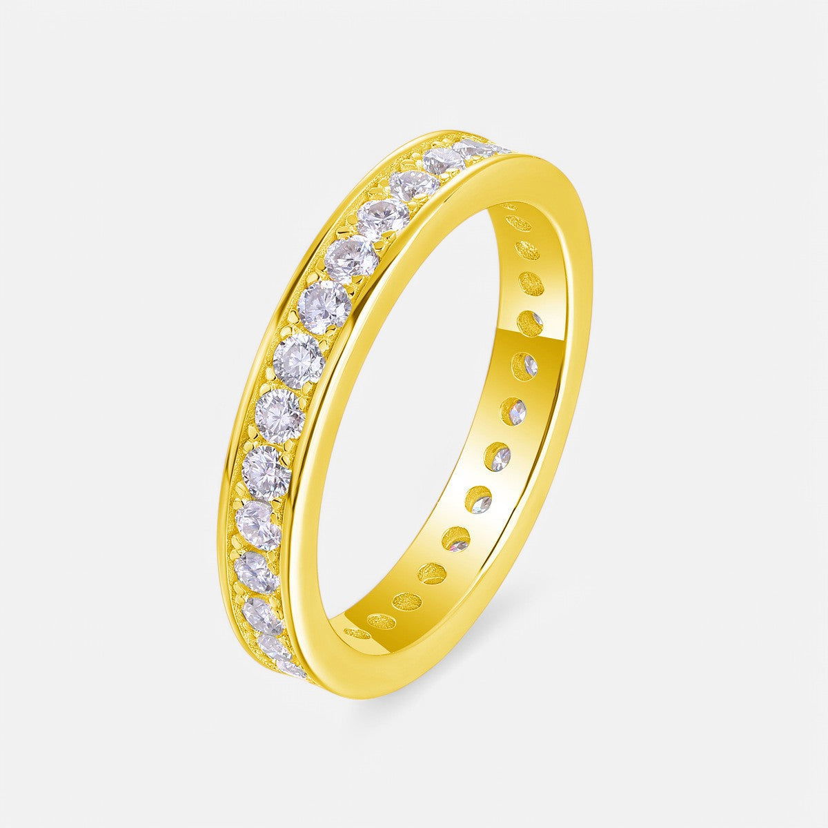 Sterling Silver Channel Eternity Band - Dolce Vincita