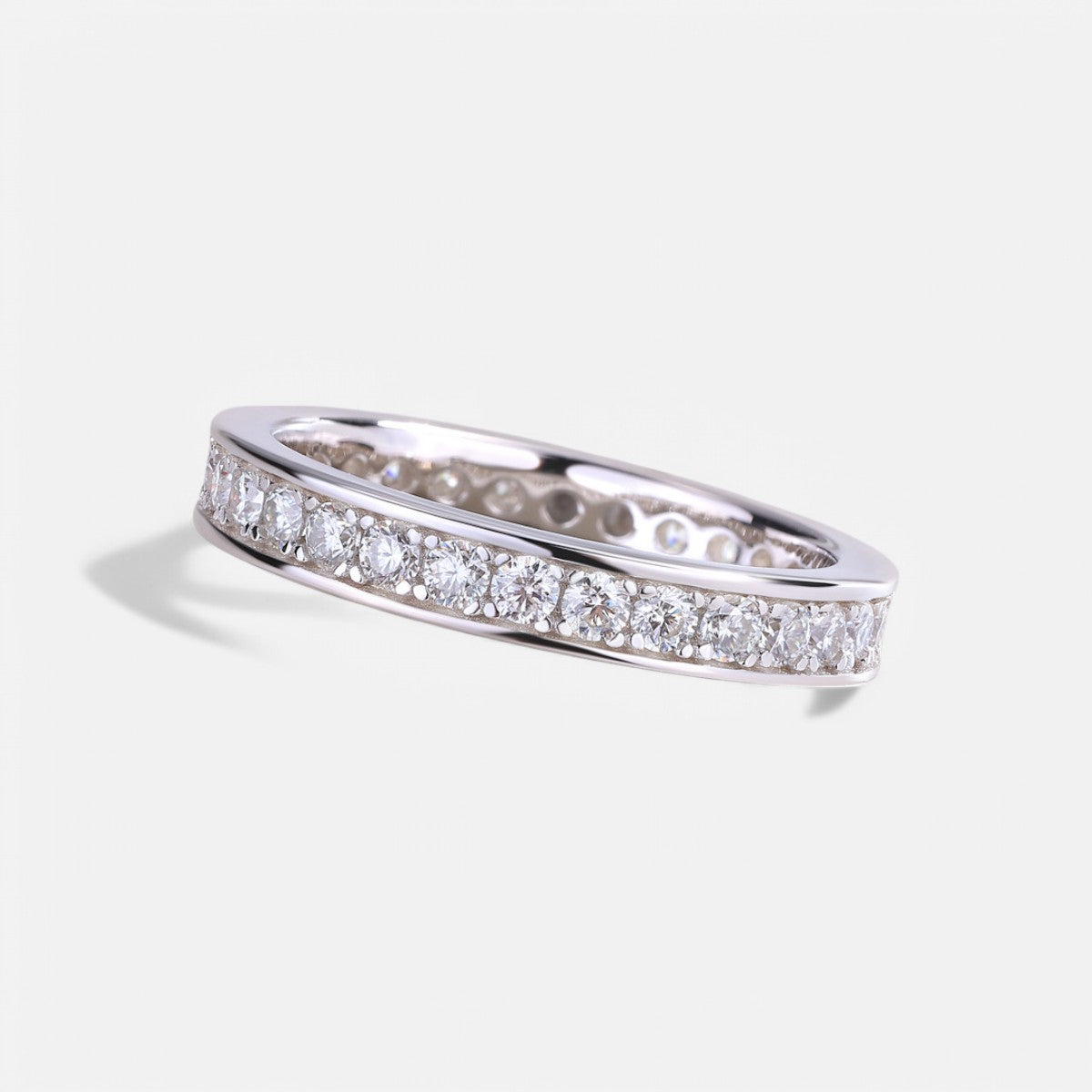 Sterling Silver Channel Eternity Band - Dolce Vincita