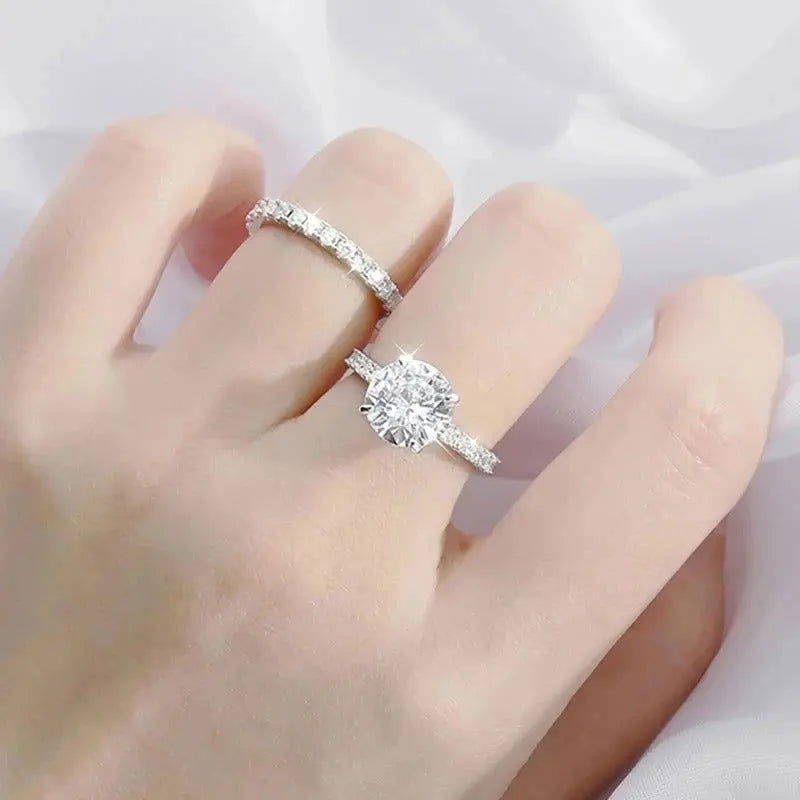 Sterling Silver Classic Bridal Set - Dolce Vincita