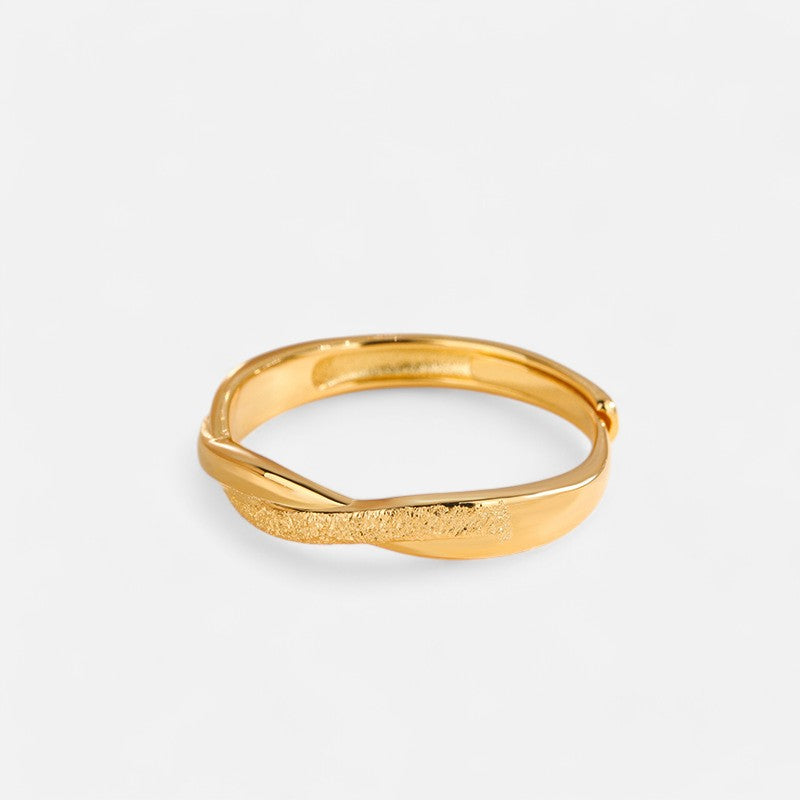 Sterling Silver Classic Twist Couple Rings - Dolce Vincita