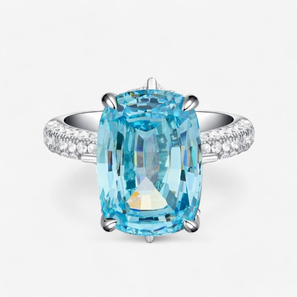 Sterling Silver Cushion Elegance Ring - Dolce Vincita