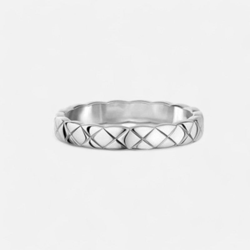 Sterling Silver Elegance Crystal Band Ring - Dolce Vincita