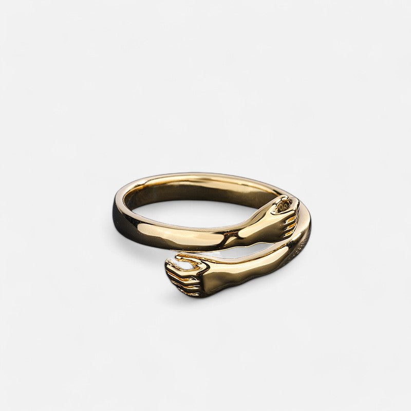 Sterling Silver Embrace Hug Ring - Dolce Vincita