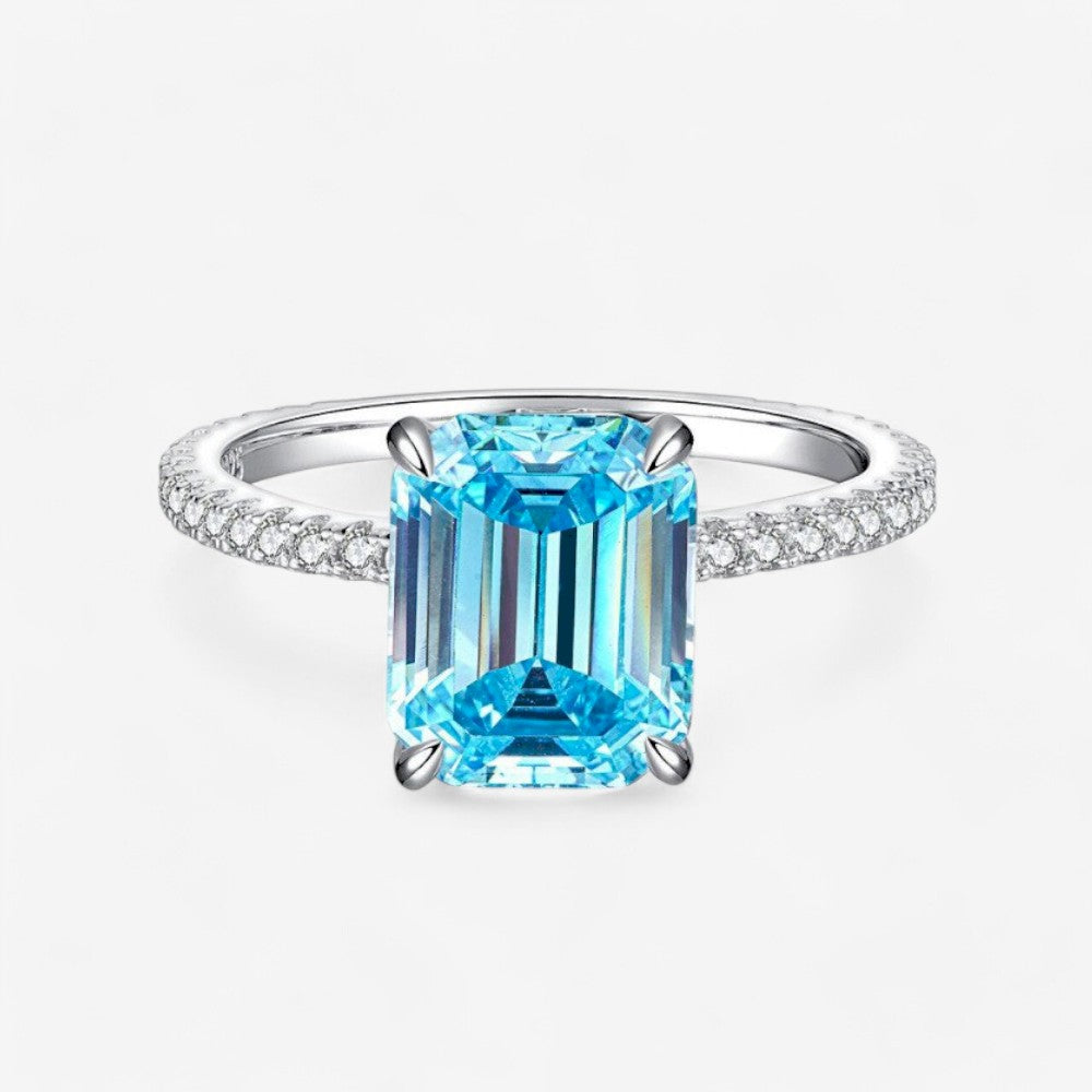 Sterling Silver Emerald Cut Classic Ring - Dolce Vincita