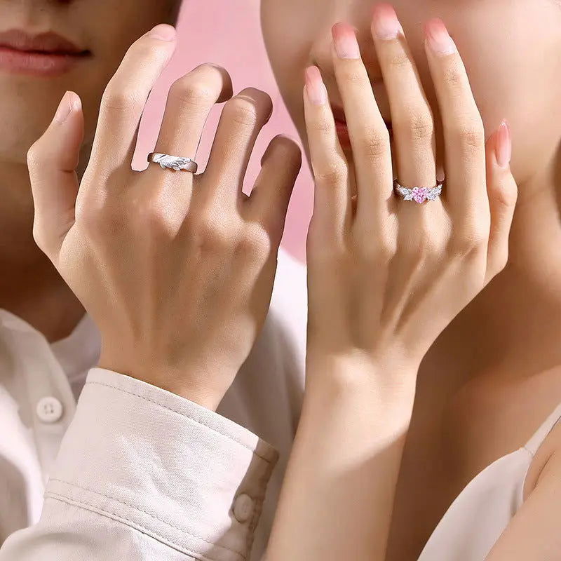 Sterling Silver Eternal Blossom Ring Set - Dolce Vincita