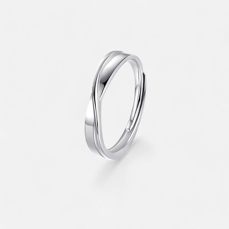 Sterling Silver Eternity Bond Couple Rings - Dolce Vincita
