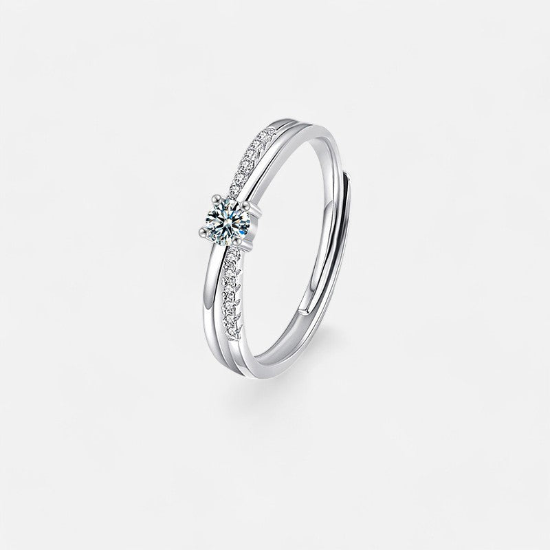 Sterling Silver Eternity Bond Couple Rings - Dolce Vincita