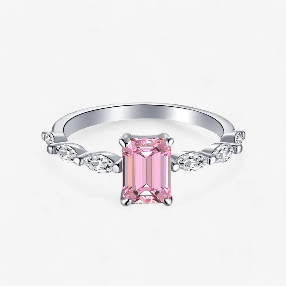 Sterling Silver Evadne Emerald Ring - Dolce Vincita