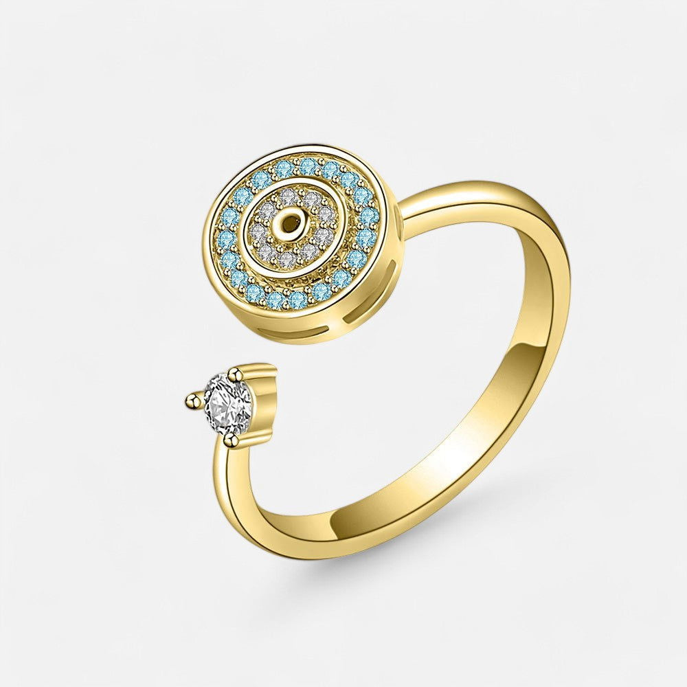 Sterling Silver Eye Open Ring - Dolce Vincita