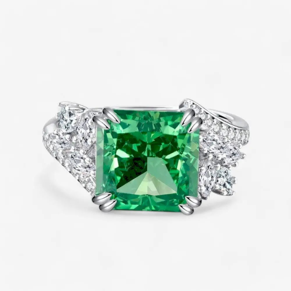 Sterling Silver Forest Breeze Solitaire Ring - Dolce Vincita