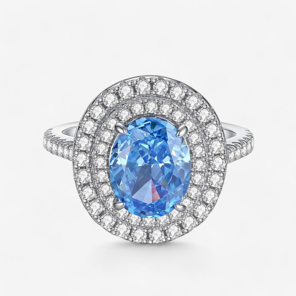 Sterling Silver Halo Elegance Ring - Dolce Vincita