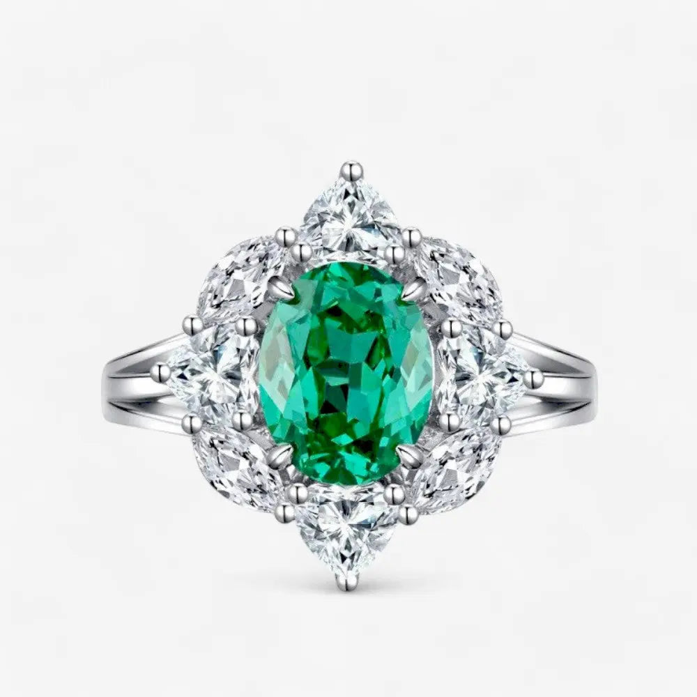 Sterling Silver Jade Horizon Eternity Ring - Dolce Vincita
