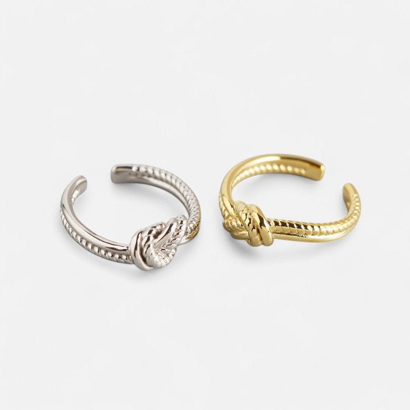 Sterling Silver Knot Open Ring - Dolce Vincita