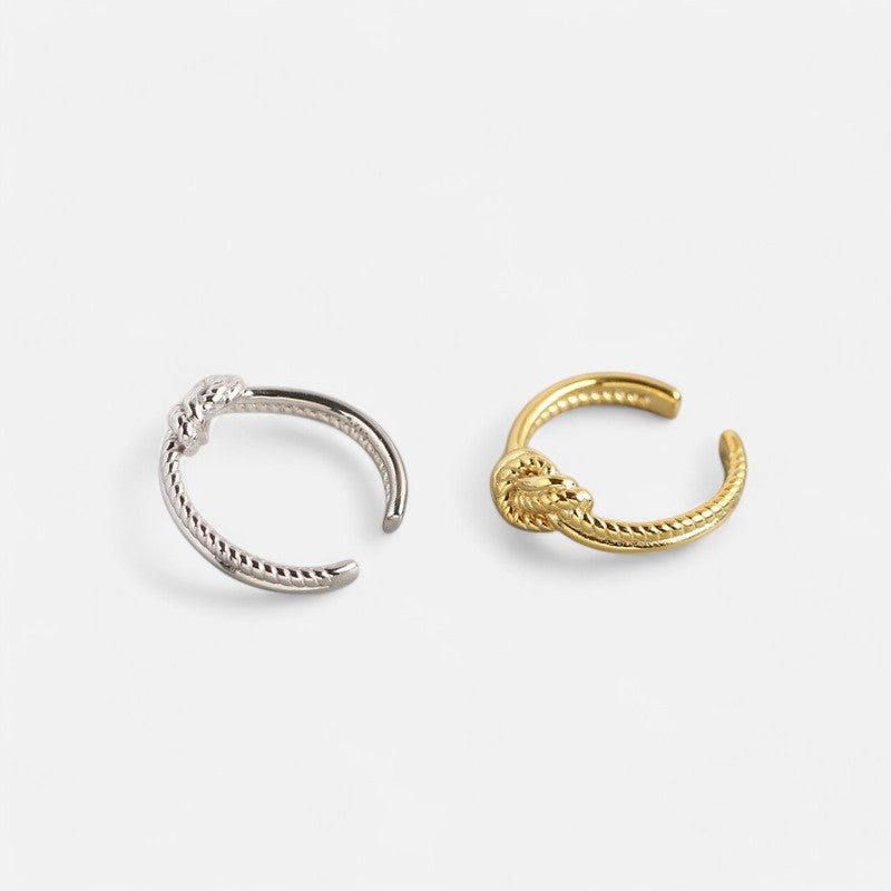 Sterling Silver Knot Open Ring - Dolce Vincita