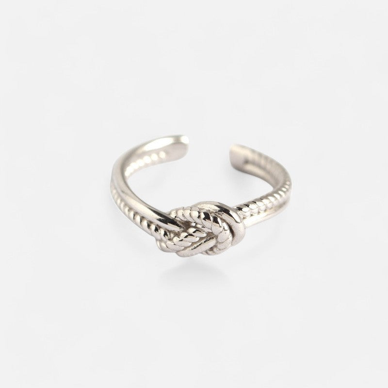 Sterling Silver Knot Open Ring - Dolce Vincita