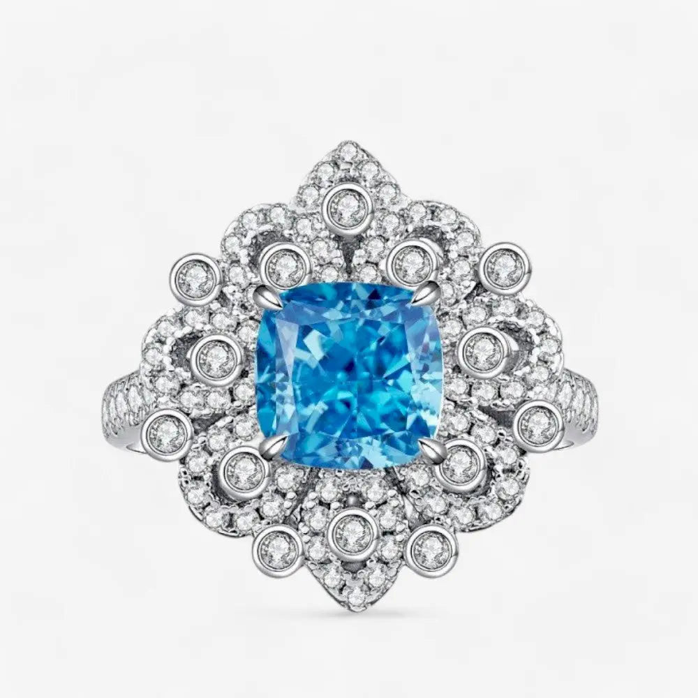 Sterling Silver Majestic Bloom Ring - Dolce Vincita
