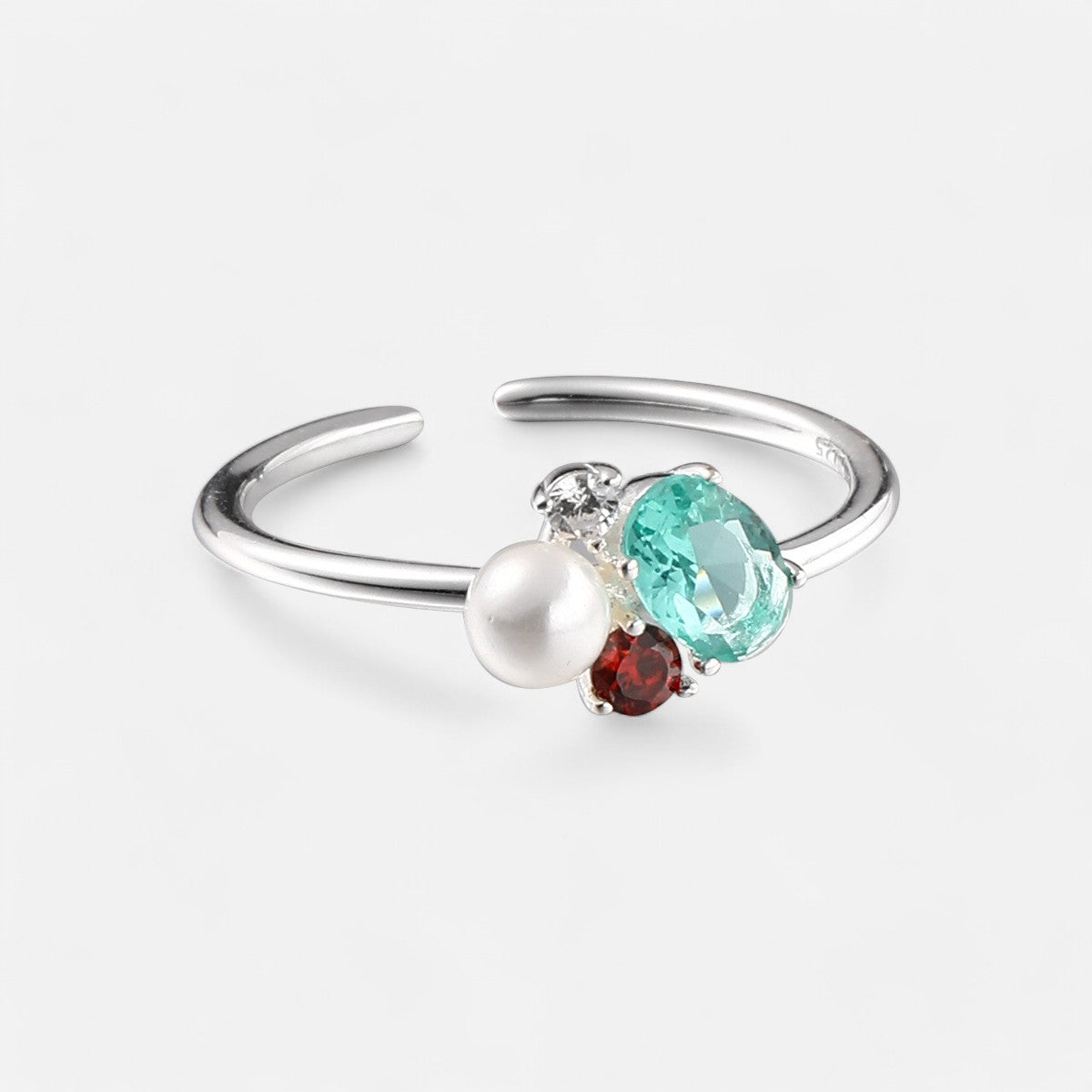 Sterling Silver Multi-Stone Ring - Dolce Vincita