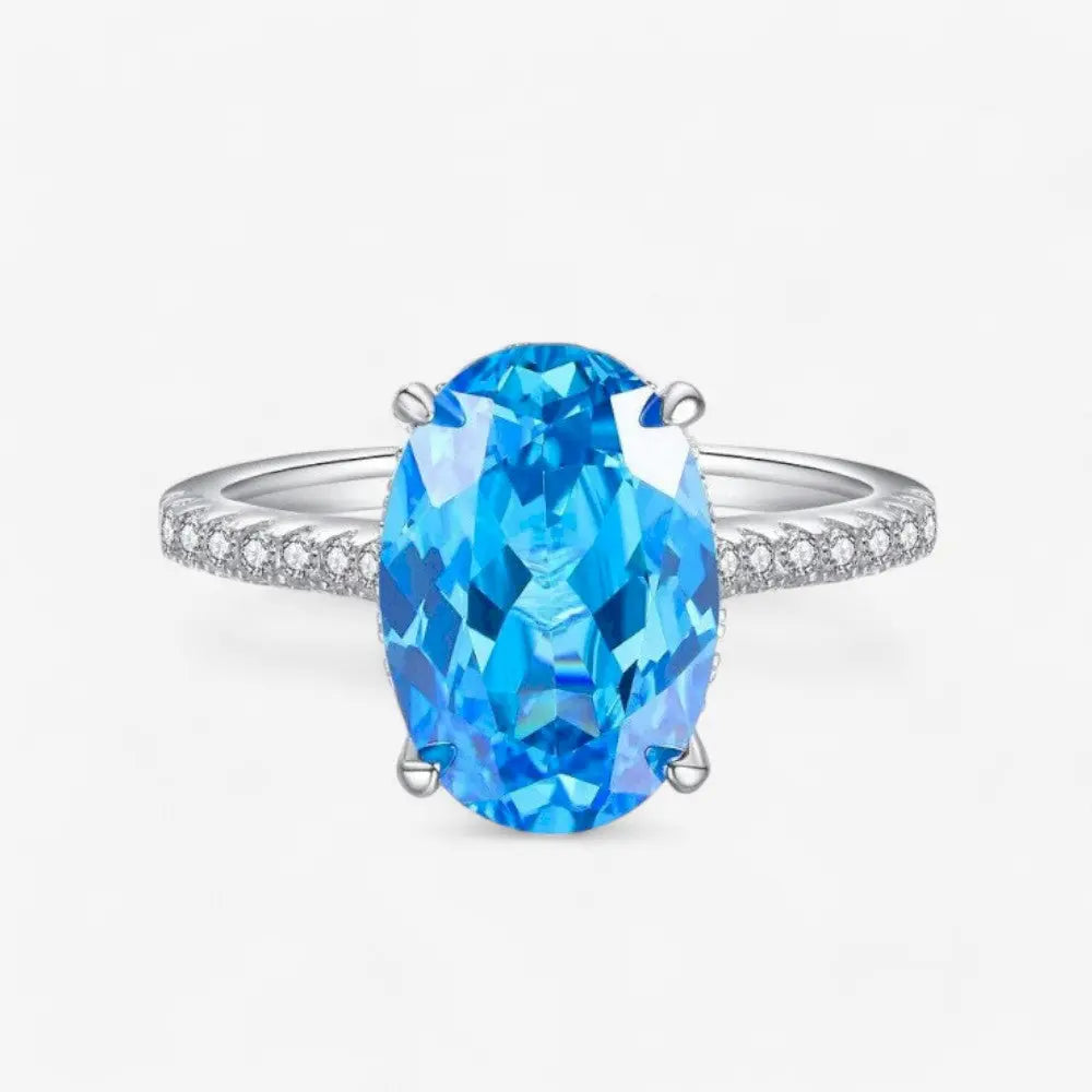 Sterling Silver Oval Radiance Ring - Dolce Vincita