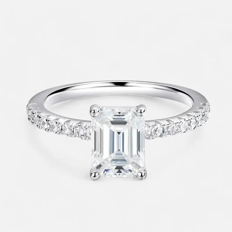 Sterling Silver Radiant Cut Ring - Dolce Vincita