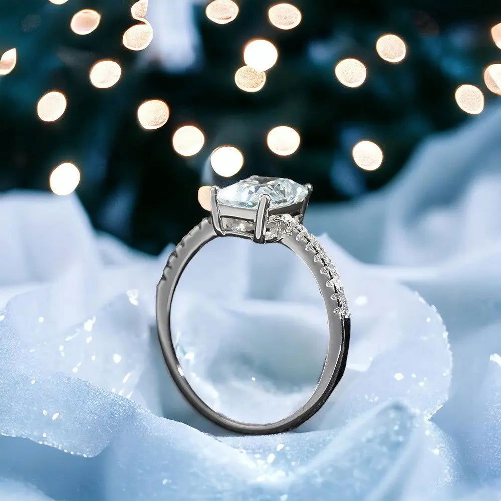 Sterling Silver Radiant Cut Ring - Dolce Vincita