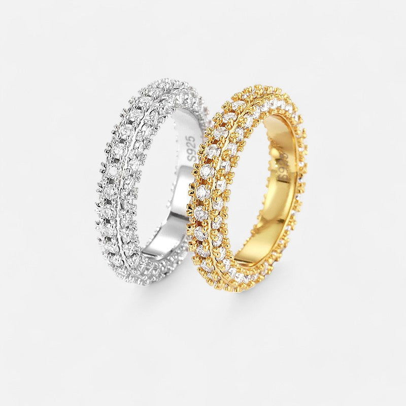 Sterling Silver Radiant Sparkle Eternity Ring - Dolce Vincita