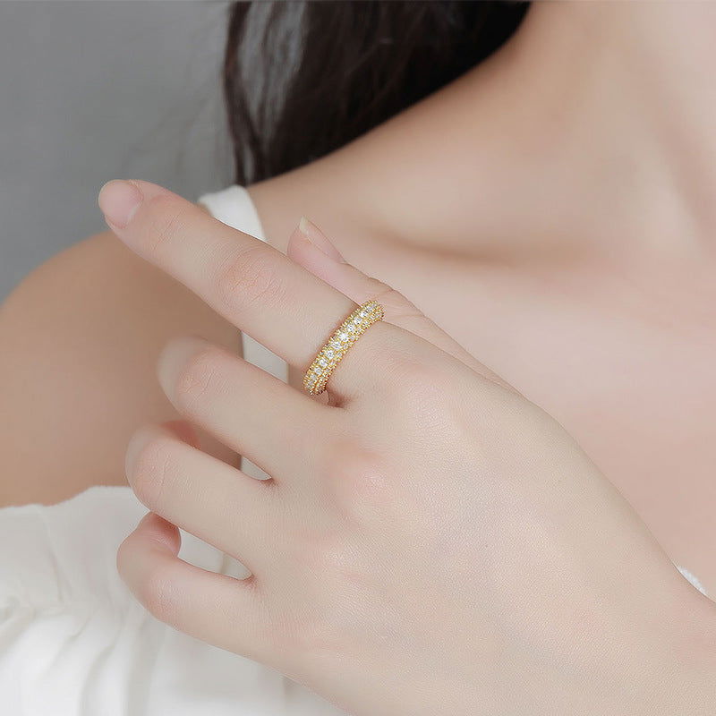 Sterling Silver Radiant Sparkle Eternity Ring - Dolce Vincita