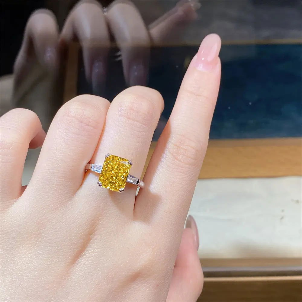 Sterling Silver Radiant Sunshine Ring - Dolce Vincita