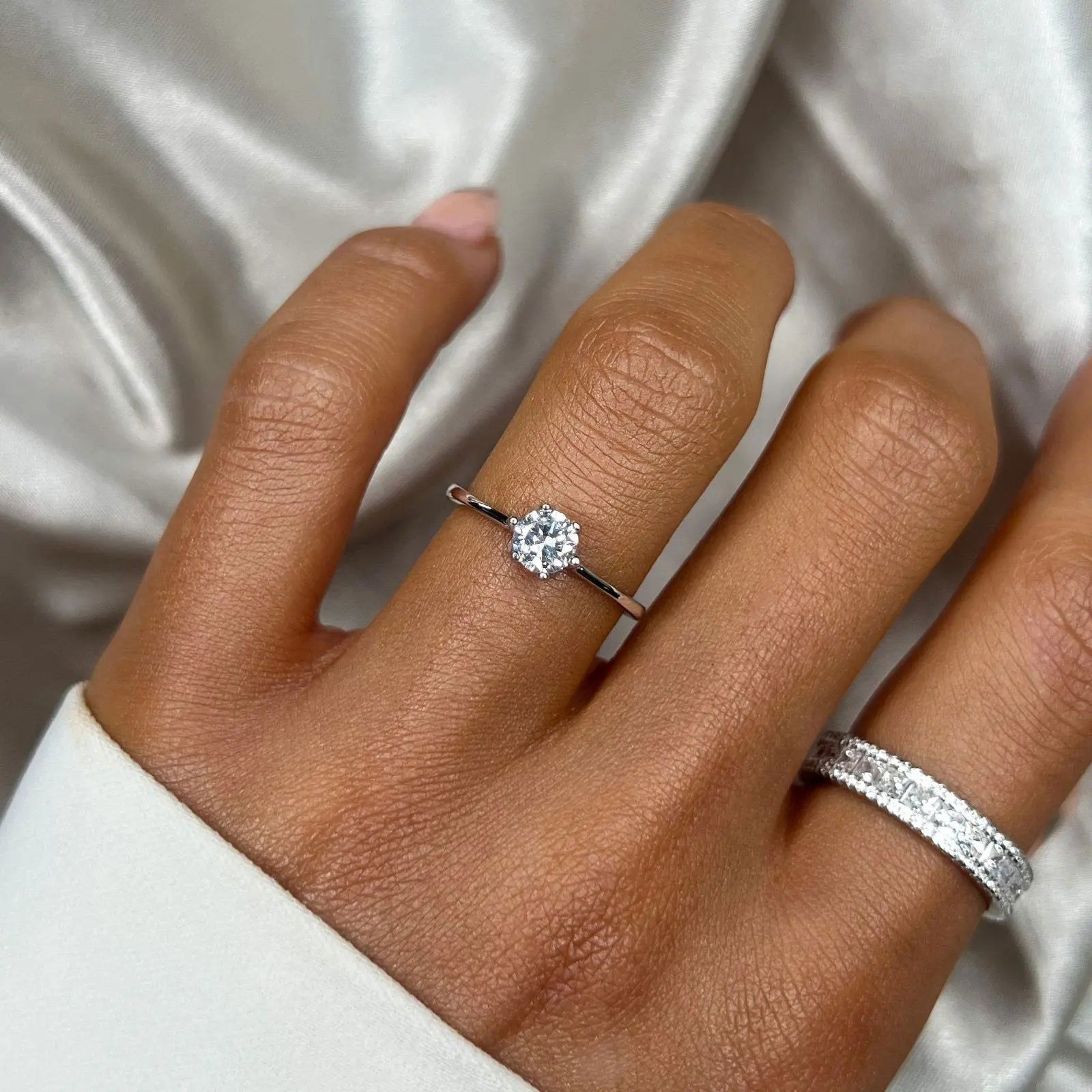 Sterling Silver Solara Solitaire Ring - Dolce Vincita