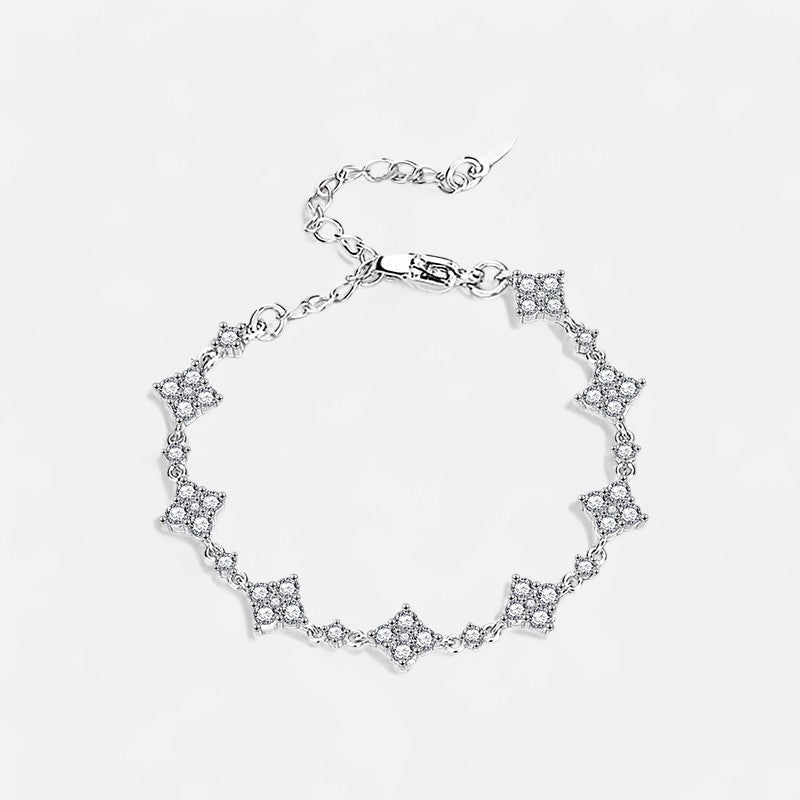 Sterling Silver Starry Elegance Bracelet - Dolce Vincita