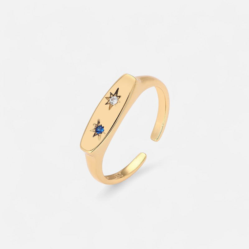 Sterling Silver Starry Open Ring - Dolce Vincita