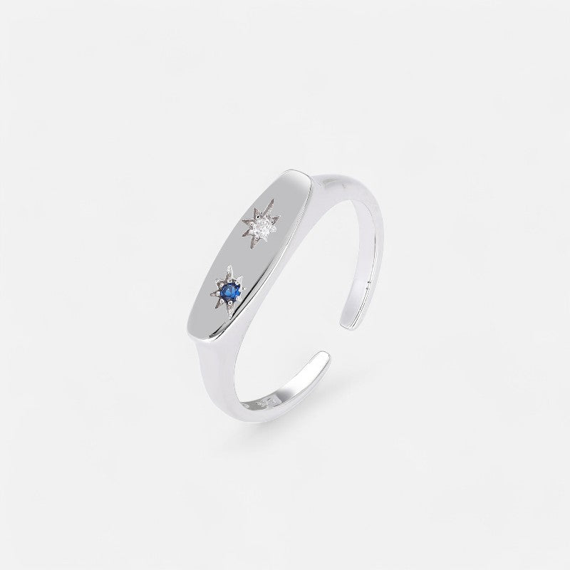Sterling Silver Starry Open Ring - Dolce Vincita