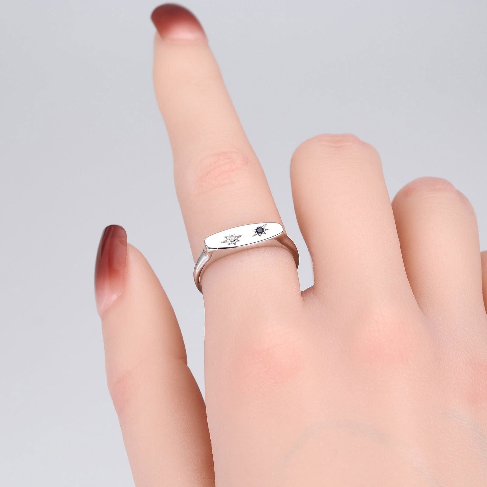 Sterling Silver Starry Open Ring - Dolce Vincita