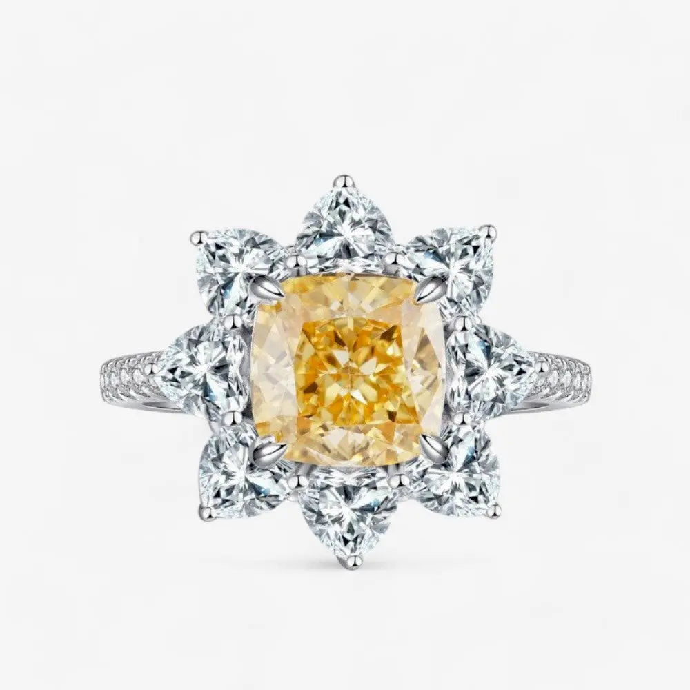 Sterling Silver Sunlit Bloom Ring - Dolce Vincita