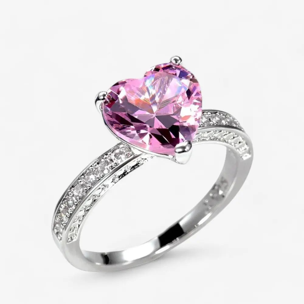 Sterling Silver Sweetheart Radiance Ring - Dolce Vincita