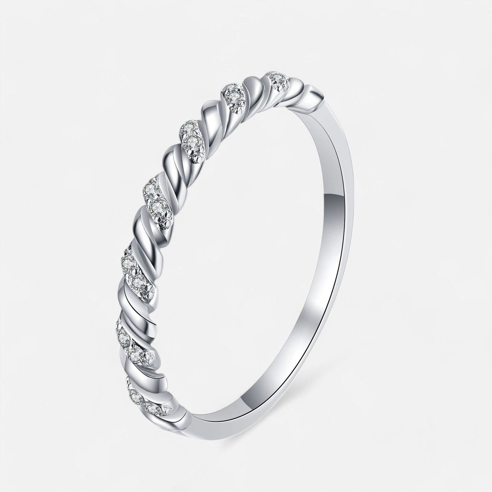 Sterling Silver Twisted Elegance Ring - Dolce Vincita