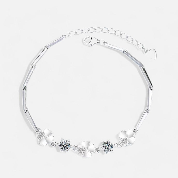 Sterling Silver Blossom Charm Bracelet